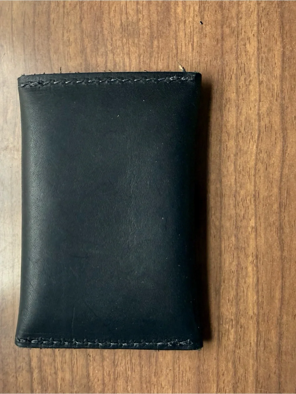Portland Goods Black Leather Card & Key Holder